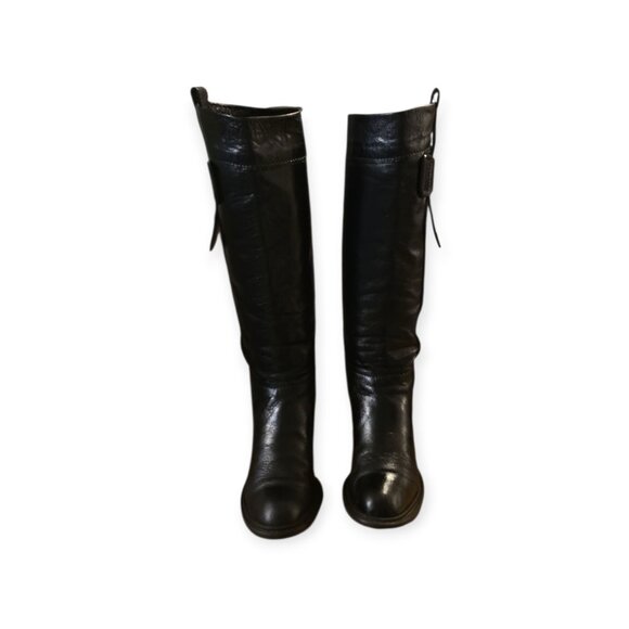 Vintage Size 36.5 Chloe' Black Leather Isetta Boots Made in Italy Good Condition - Picture 2 of 6